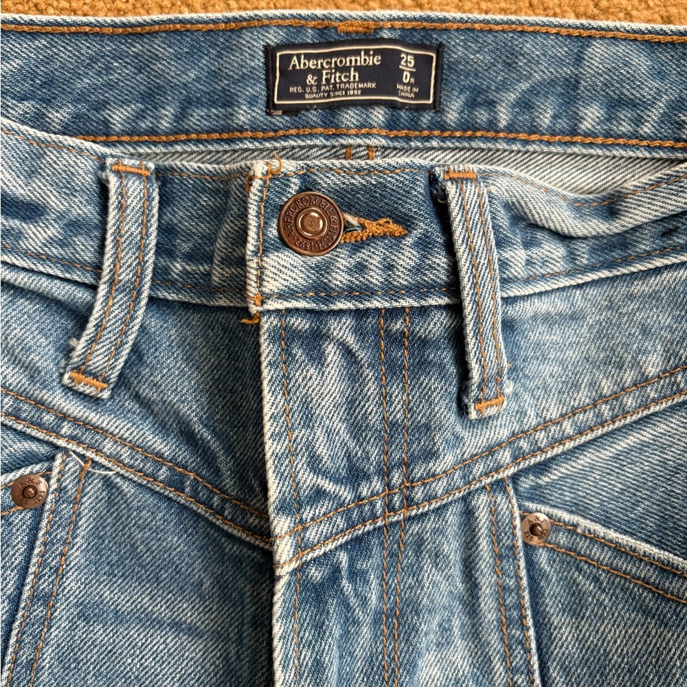 Abercrombie & Fitch Blue Straight Leg Jeans Vintage-Inspired - Picture 2 of 2